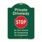 Signmission Designer Series-Private Driveway No Turn Around Or Trespassing No Exceptions W, 24" H, G-1824-9922 A-DES-G-1824-9922 - alternate 1